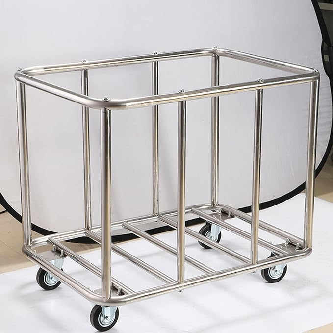 Commercial Laundry Cart with Wheels 330lb Industrial 12 Bushel Laundry Hamper Sorters Heavy Duty Large Waterproof Laundry Basket For Home Organizer and Storage