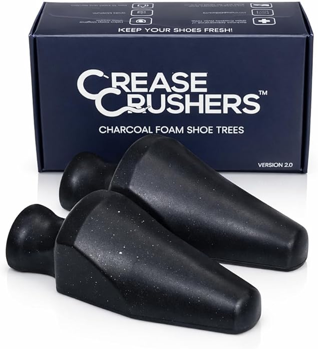 Charcoal Foam Shoe Trees | Premium Shoe Trees For Sneakers, Dress Shoes, And More |Crease Reducer |Odor Eliminator| 1-3 Pairs