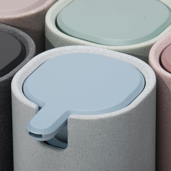 LINE+ARC Modern Easy-to-Press Soap Dispenser (Sage). Cute Bathroom Green Marble Kitchen Sink Ergonomic Liquid Lotion Shampoo Conditioner
