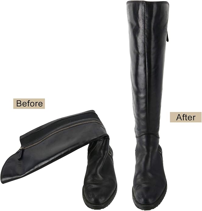 Homend 10 Pairs (20 Sheets) Boot Shaper Form Inserts Boots Tall Support for Women and Men Black