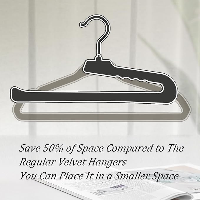 Velvet Pants Hangers,8 Pack Non Slip Felt Slack/Trouser Hanger,Slim & Sleek Heavy Duty Space Saving Closet with 360° Swivel Hook,Tank Top Hangers for Shorts,Jeans,Suit Pants,Towel(White)