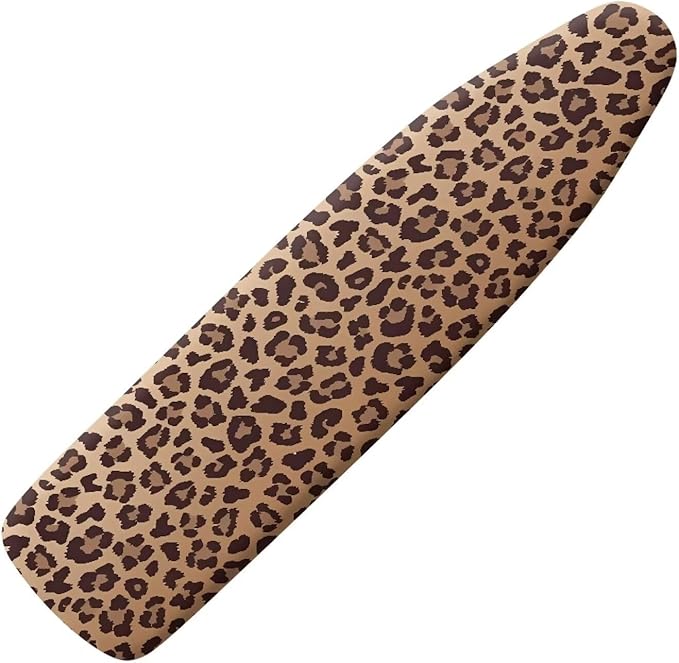 Ironing Board Cover Stain Resistant Ironing Accessories with Elastic Edge Thick Iron Cover for Ironing Ventilate Table Top Ironing Board Cover-Leopard