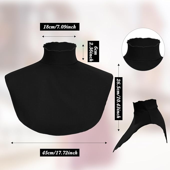 Turtleneck Dickey Extra Large Fake Collar Detachable Dickey Collar Half Mock Turtleneck for Men Women