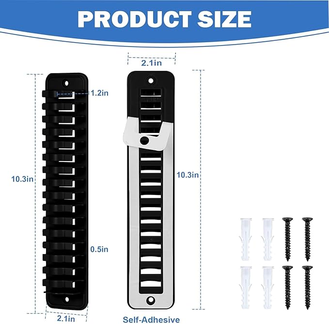 Baseball Cap Organizer for Wall, 1 Pack Hat Rack for Closet & Door, Vertical Hat Holder with Large Capacity, Space Saving Cap Display Rack, No Damage to Hat Brim (Black)
