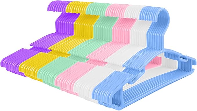 GoodtoU Kids Hangers Clothing Kids Plastic Hanger Bulk 60 Pack Toddler Clothes Hangers Infant Toddler Hanger for Closet