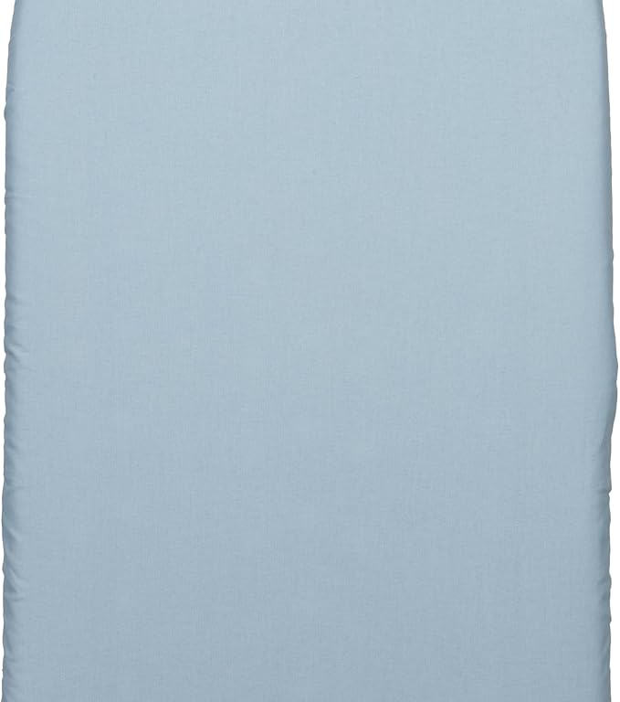 Ironing Board Cover and Pad (Light Solid Blue), 100% Cotton with Premium Polyester Padding by Seymour Home Products; Fits Full Size Board | Stain and Scorch Resistant; Elastic Edge