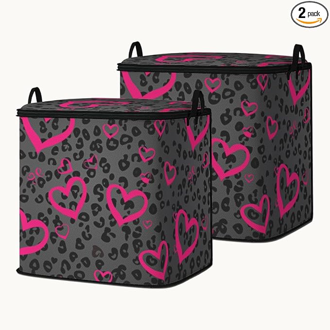 2pcs closet organizers and storage under bed,clothing blanket sweater sheet bedding comforter duvet quilt pillow toy storage bags with lids,dorm room essentials for containers 95L