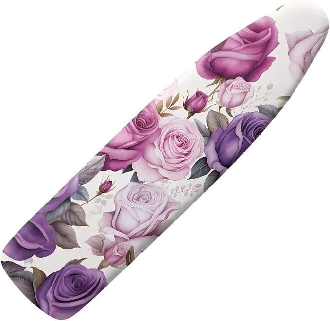 Iron Board Cover Standard Size,Floral Ironing Board Cover,Iron Cover for Ironing Board,Ironing Board Cover,Rose Print Purple X-Large