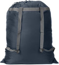 Laundry Bag Backpack, 27” x 34”Sturdy Laundry Bag with Shoulder Straps Drawstring Closure Heavy Duty Foldable Laundry Backpack for College, Travel, Laundromat, Apartment (navy)