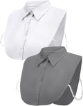 Tatuo 2 Pieces Fake Collar Detachable Collar for Women Shirts Dickey Half False Blouse Dickey
