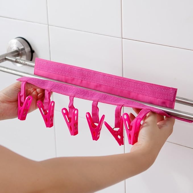 Foldable Plastic Travel Underwear Socks Bathroom Home Closet Clothes Hanger 2Pcs Pack