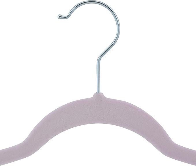 Laura Ashley 25 Pack Slim Velvet Hangers| Durable | Strong Plastic | Slim | Keeps Shape | Closet Organization | Lavender | Holds 10lbs | Holds Shape
