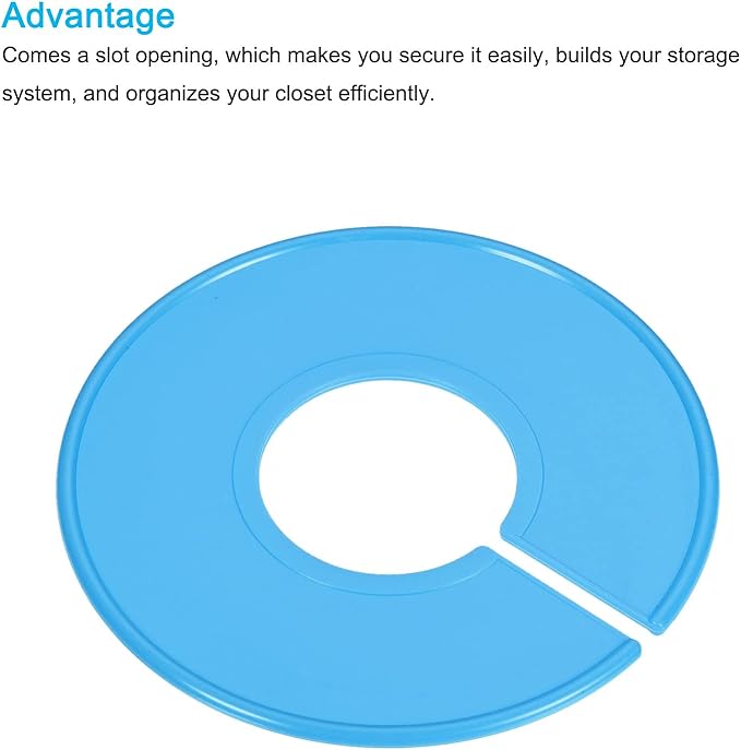 PATIKIL Clothes Dividers 20 Pack Blank Clothing Rack Size Sorting Reusable Wardrobe Round Hanger Separator, Light Blue