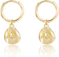 Mameloly Cowgirl Earrings for Women CZ 14K Gold Plated Western Cowboy Hat Dangle Hoop Earrings Cute Jewelry Hypoallergenic