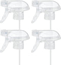 HOMBYS 4 Pack Clear Trigger Sprayers Replacement Spray Nozzles with Mist Stream Sprayer for 8oz/16oz Glass Spray Bottles for Home, Kitchen, Garden and Office,Cleaning Solutions-Quality Sprayer
