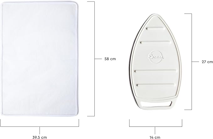 Encasa XO Ironing Board Cover and Pad 42"x14" - Free Silicone Iron Rest & Mesh Cloth - 4mm Felt, Medium Iron Board Cover with Padding - Heat Resistant, Non Slip Drawstring Tommy