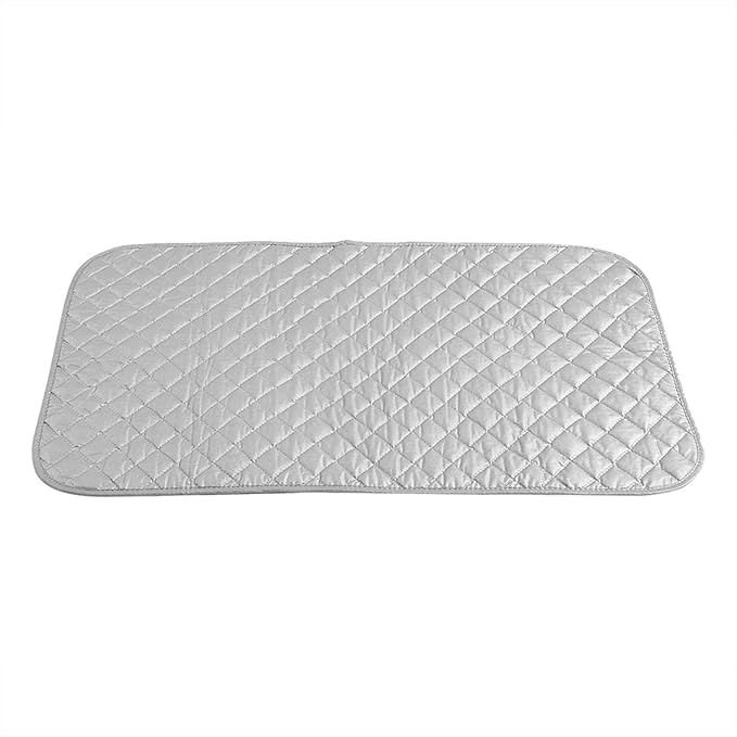 Oumefar Ironing Mat, 18.1 x 31.9in Foldable Portable Ironing Pad Mat Blanket Premium Cotton Tabletop Ironing Board, Ironing Mat Washer and Dryer Covers for Table Top and Travelling Useful Accessory