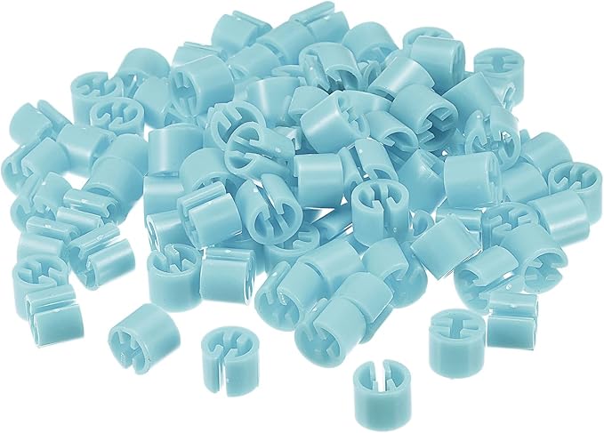 MECCANIXITY Clothes Hanger Marker Blank Fit 3.5mm Rod for Garment Color Coding Light Blue Count 300