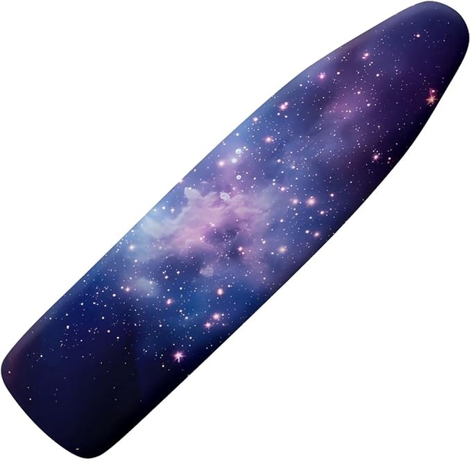 Starry Sky Standard Ironing Board Cover with Elastic Edge & Adjustable Fastener Stain Resistant Easy-Fit Ironing Replacement Cover Fit for 15" x 54" Boards