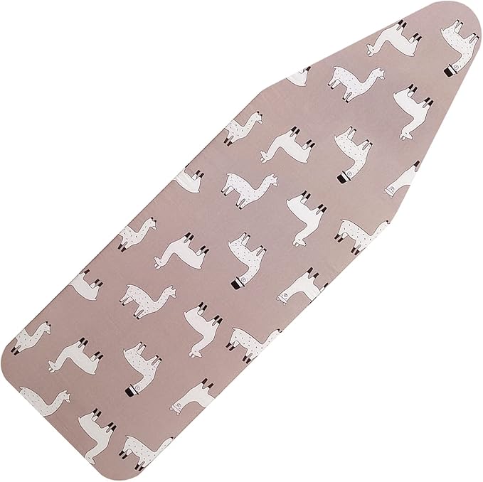 Ironing Board Cover and Pad 15 x 48,3 Pairs of Hook and Loop Fastener Straps,Elastic Edges,Cotton Iron Board Cover with Scorch Resistant Thick Padding
