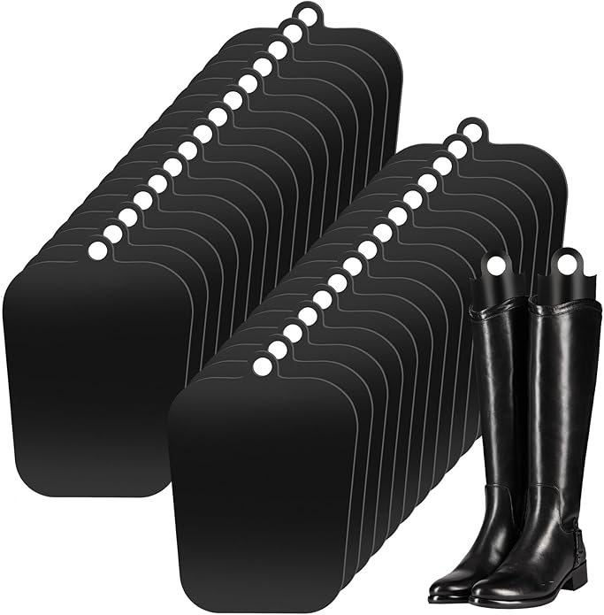 Domensi 30 Pcs Tall Boot Shaper Form Insert Filler Cowboy Boot Stand Support Holder Women Storage Organizer