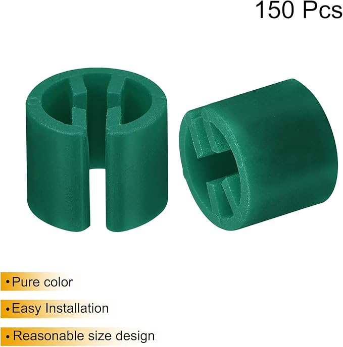 uxcell 150pcs Clothes Hanger Markers Blank Tags, Fit 3.5mm Rod Garment Size Hanger Clips Garment Color Coding Label for Clothing Hangers, Deep Green