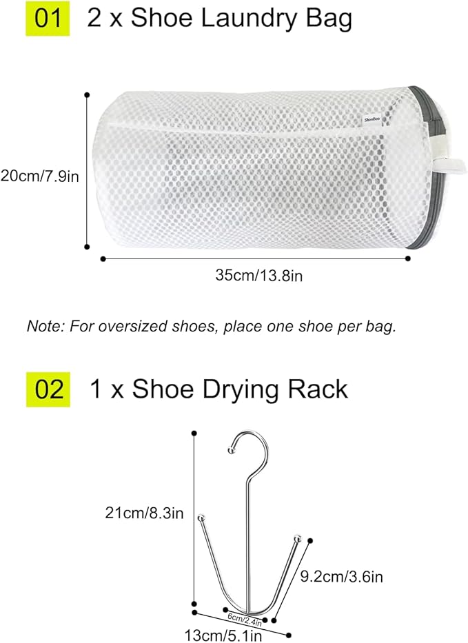 Shoe Washing Machine Bag,3 Pack Laundry Shoe Bag for Washer and Dryer,Mesh Laundry Bags with Zipper for Sneakers,Trainers,Socks,Bras,Delicates,and Toys