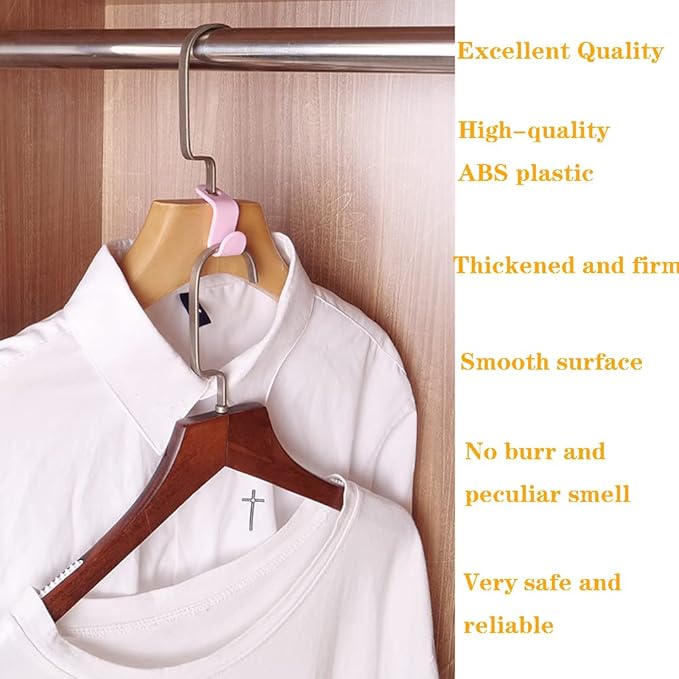 Clothes Hanger Connector Hooks, 80PCS Sturdy Mini Cascading Hanger Hooks, Thickened 20lbs Space Saving Closet Hanger Organizer, Hanger Extender Clips, 4-Color Hanger Connection Hooks for Closet