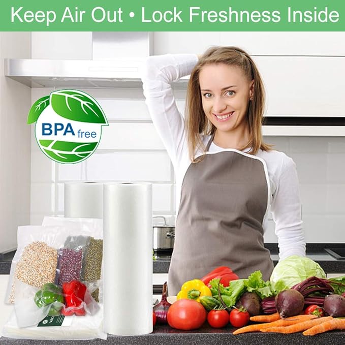 O2frepak Large Gallon 8mil 11.5" x 18.5" Thick Vacuum Sealer Bags with BPA Free and Puncture Prevention,Vacuum Seal Freezer Bags,Great for Sous Vide Vaccume Sealer PreCut Bags