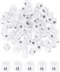 MECCANIXITY Clothes Hanger Marker Colored Hanger Sizer Garment Markers Tag (Number 44, White) for Garment Clothing Color Coding, Pack of 100 Pcs