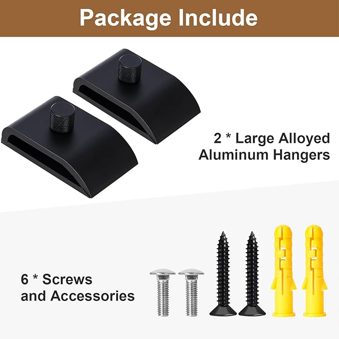 Tapestry Hangers, 2 Pack Metal Quilt Hanger for Wall for Display, Wall Clips for Hanging Textile Art, Hanging Clamps for Rug/Blanket/Carpet (Black)