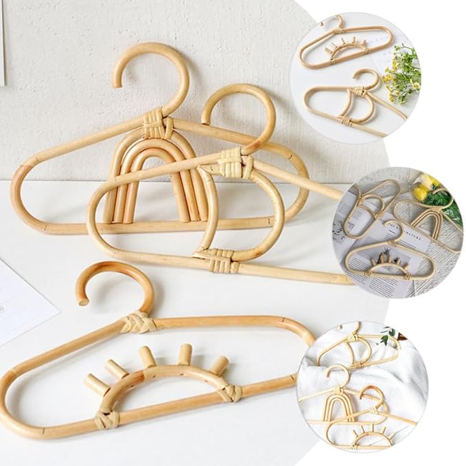 Baby Hangers Baby Hangers Rattan Wall Shelf Hanger Kids Nursery Clo Rattan Clothing Toddler for Dress Shirt Decorative Kid Clothes Baby's Baby Organizer Kids Hangers Kids Hangers