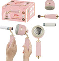 SALAV® Retro Edition 2-in-1 Rechargeable Fabric Shaver and Lint Roller, 6-Blade System, Removes Fuzz and Pilling on Fabrics, Includes Charging Cable (Rose)