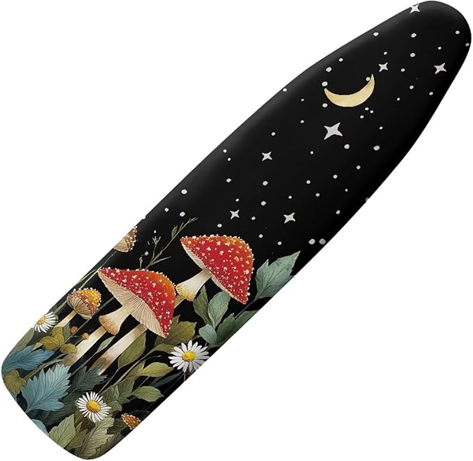 SEANATIVE Mushroom Print Ironing Board Covers and Padding Durable Heat Reflective Iron Board Cover Large Fits All Standard Sizes