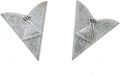 HHH Designs Antique Silver Collar Tips - Western Collar Stays - Silver Finish Tee Pee Tips for Men and Women - Made in USA