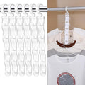 10 PCS Space Saving Hangers, Closet Organizers and Storage, College Dorm Room Essentials,Sturdy Closet Organizer Home Essentials Space Saving Hangers for Thick Clothe (White)