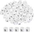 MECCANIXITY Clothes Hanger Marker Colored Hanger Sizer Garment Markers Tag (Number 18, White) for Garment Clothing Color Coding, Pack of 150 Pcs