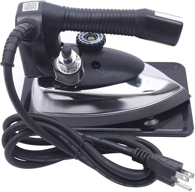 Professional Steam Iron, 110V 1200W Industrial Electric Steam Iron Gravity Feed Iron with 0.79gal Water Tank 5-Speed Regulation 140~428℉ for Clothes, Variable Fabric