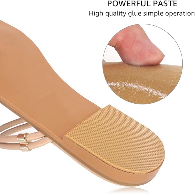 8 PCS Premium Silicone Non-Slip Shoe Pads - Muffle Loud High Heels & Boots - Self-Adhesive Quiet Noise Reduction Sole Protectors for Wedding, Office, Stage - Odorless Grips - Indoor Use