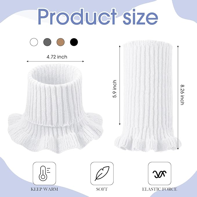 JenPen Winter Fake Turtleneck for Women Dickey Collar Knitted Detachable Half Top Mock High Turtleneck Neck Warm Faux Collar