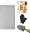 BestYiJo Foldable Steamer Board for Clothes with Heat-Resistant Glove & Handheld Ironing Pad, Hanging Ironing Board, Easier Steaming with Handheld Steamers, Can Also be Used Flat
