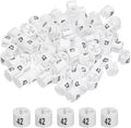 MECCANIXITY Clothes Hanger Marker Colored Hanger Sizer Garment Markers Tag (Number 42, White) for Garment Clothing Color Coding, Pack of 100 Pcs