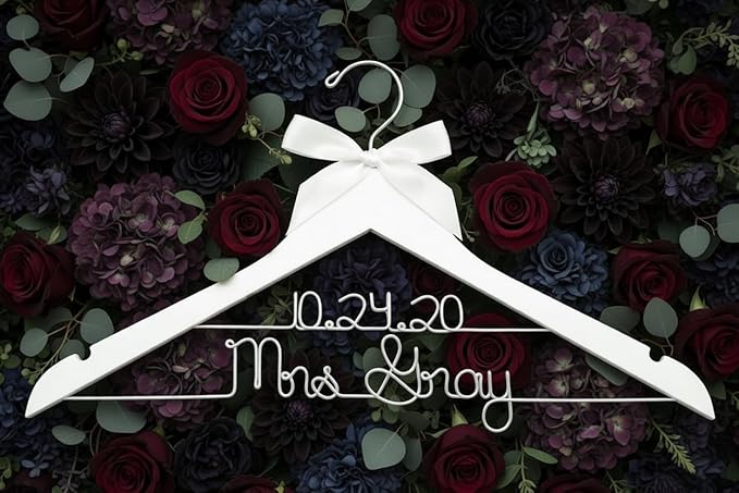 Bridal Hanger, Wedding Hangers, Personalized Bride Mrs Hanger