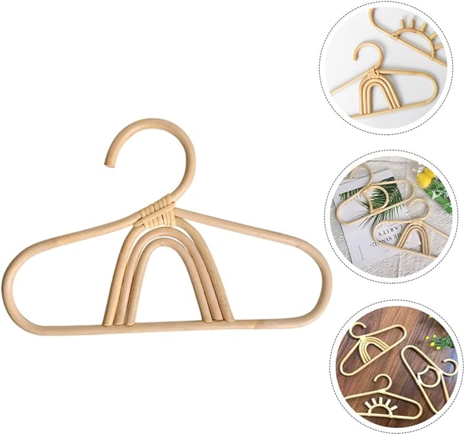 Children Hanger Hanging Wall Decor Moon Decor Hat Hanger Boho Heavy Duty Clothes Rack Kids Room Hangers Bohemian Kids Clothes Rack Hat Baby Skirt Rattan