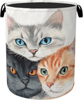Cat Laundry Basket - Laundry Basket with Handles, Dirty Clothes Storage Basket for Women Girls, Cloth Storage Basket for Bedroom, Bathroom