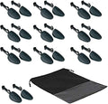 WAJJ 10 Pairs Plastic Shoe Tree Stretcher Shaper for Men Adjustable Length Shoes Boot Holder Shaper Support with A Travel Shoe Bag(Green Men)