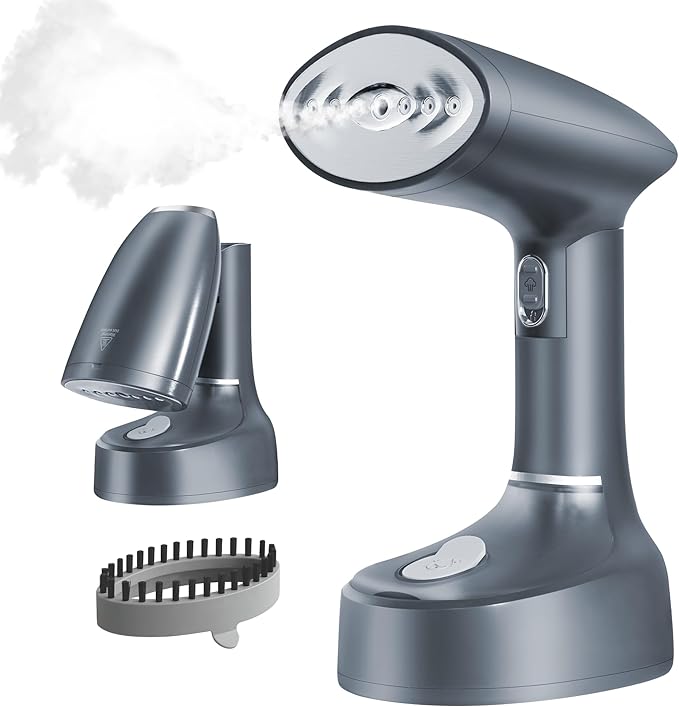 Steamer for Clothes,Fast Heat-up & Wrinkle Removal Handheld Steam Garment Steamer, Portable 1600W,200ml Tank Clothes Steamer,and Convenient for Home & Travel Use,Suitable for All Fabrics(Grey)