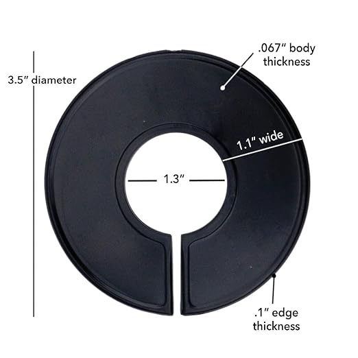 NAHANCO Clothing Size Dividers for Clothing Racks, Round – Black/Blank (Kit of 50)