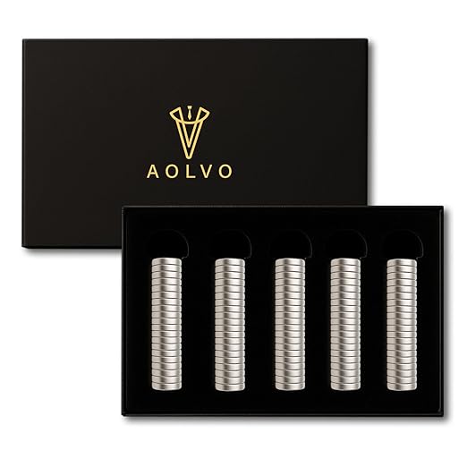 Metal Collar Stay Magnets, Strong Magnets for Collar Stays Magnetic, Valued Pack in a Gift Box (Silver, 20Pcs)