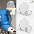 2 Pack Laundry Detergent Cup Holder with Drain - for ArmHammer, for Persil, for Purex, for Tide, for Gain and Other, Easy Attachment to Most Bottles (White, for Tide, Gain, Downy)